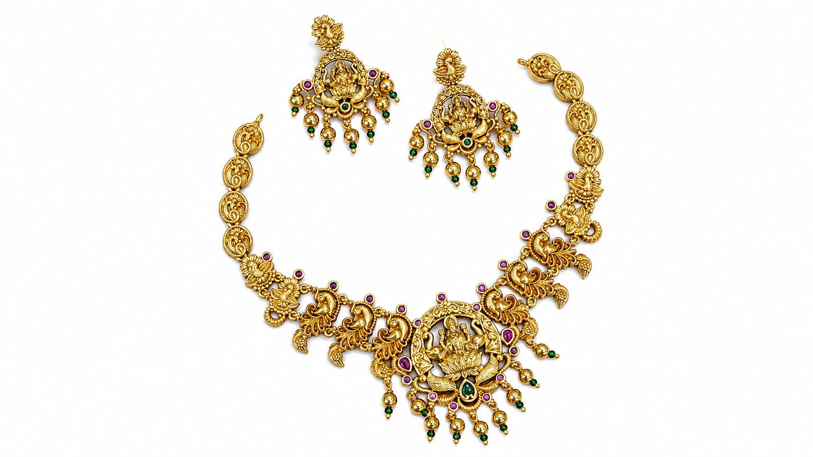 Lakshmi Devi Matt Neckset